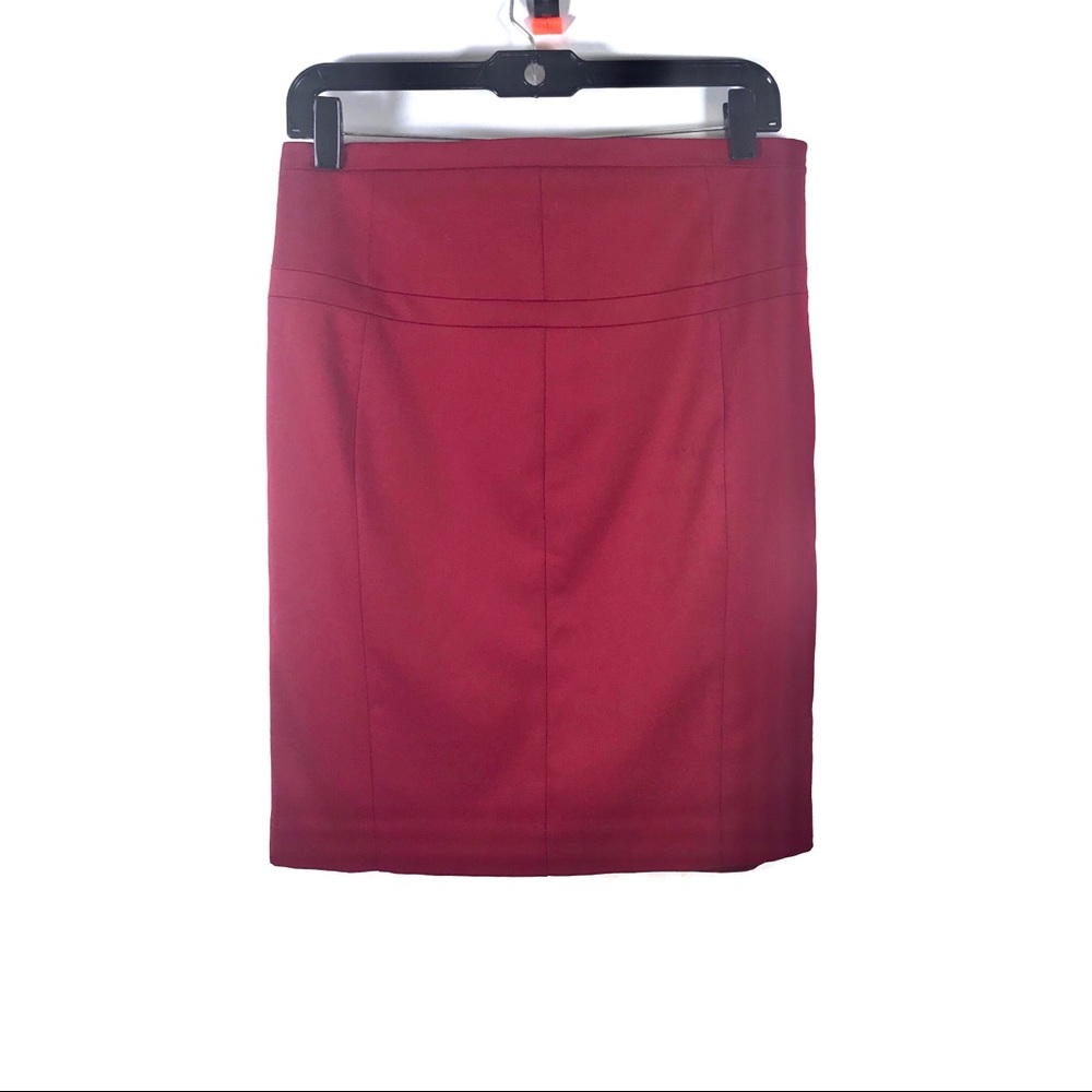 Express Design Studio Red Straight Skirt Sz 6